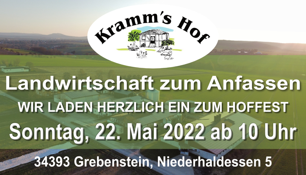 Hoffest Kramm's Hof, Landwirtschaft zum Anfassen, Sonntag, 22. Mai 2022, Grebenstein, Niederhaldessen
